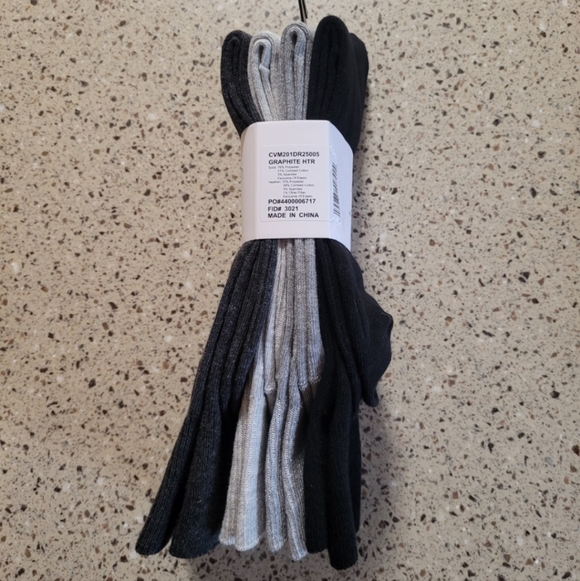 Calvin Klein Mens 4 Pairs Ribbed Lightweight Crew Trouser Dress Socks OSFM NWT - Picture 3 of 6